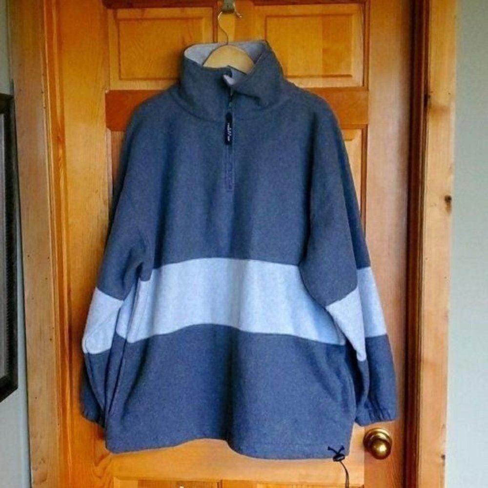 Rue21 1/4 Zip‎ Pullover Warm Gray and Silver Sz XL Fleece Jacket